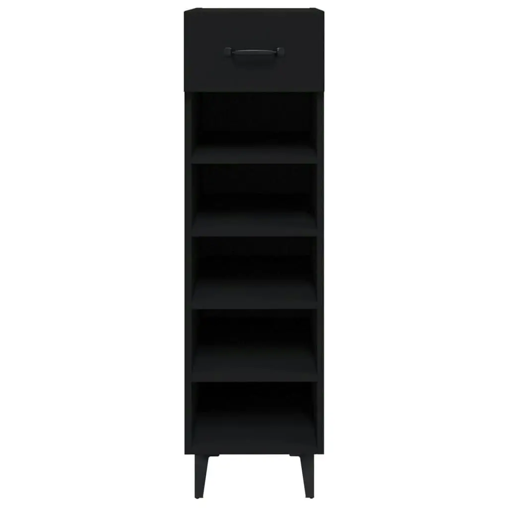 Shoe Cabinet Black 30x35x105 cm Engineered Wood 812808