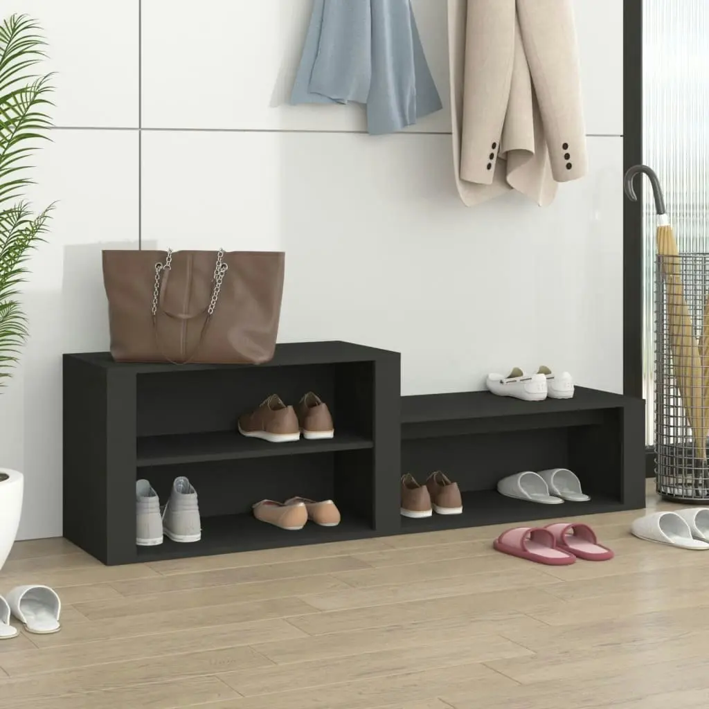 Shoe Cabinet Black 150x35x45 cm Engineered Wood 816913