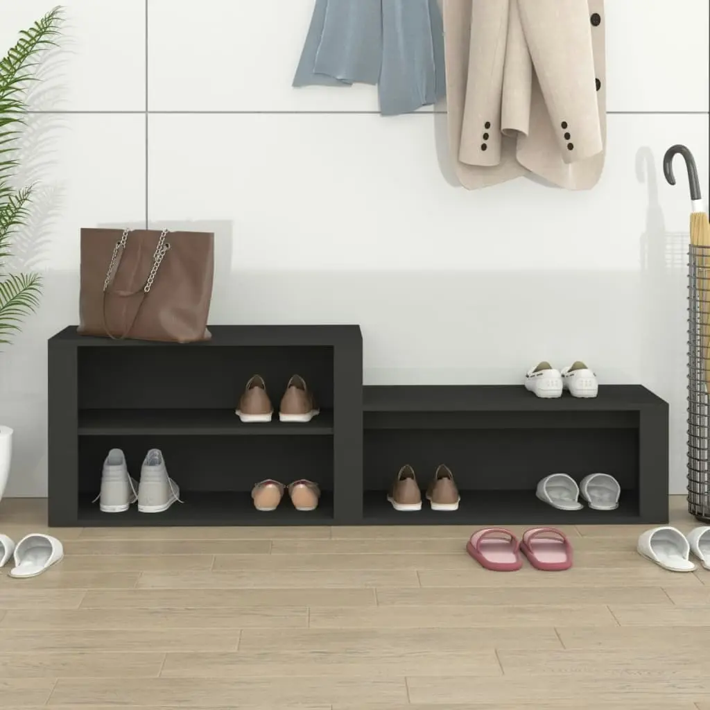 Shoe Cabinet Black 150x35x45 cm Engineered Wood 816913