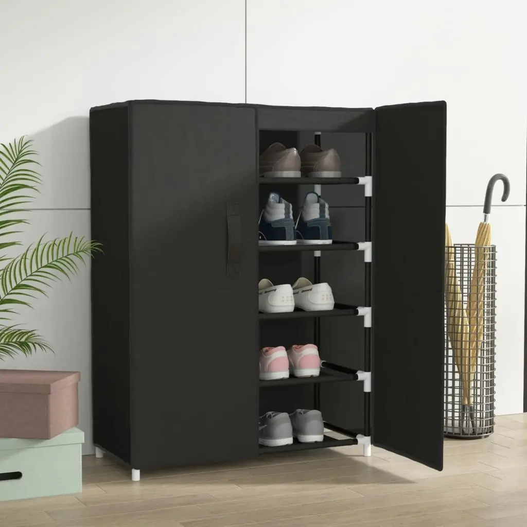 Shoe Cabinet Black 60x28x90 cm Fabric 337261