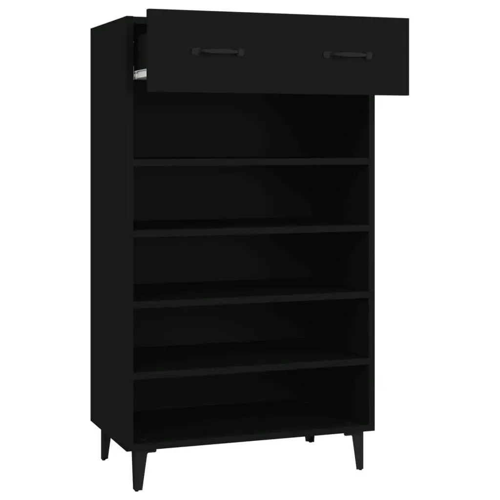 Shoe Cabinet Black 60x35x105 cm Engineered Wood 812790