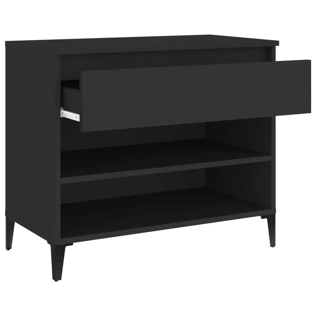 Shoe Cabinet Black 70x36x60 cm Engineered Wood 819765