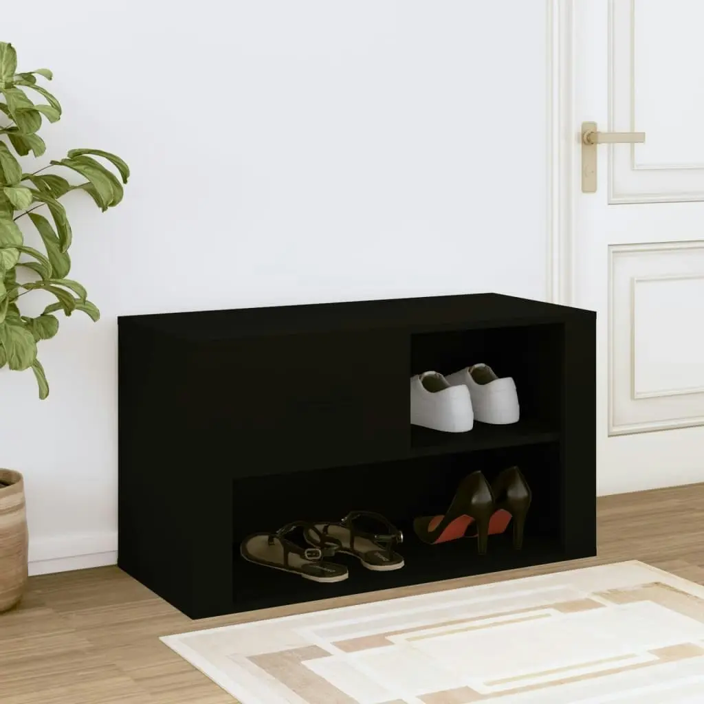 Shoe Cabinet Black 80x35x45 cm Engineered Wood 816753