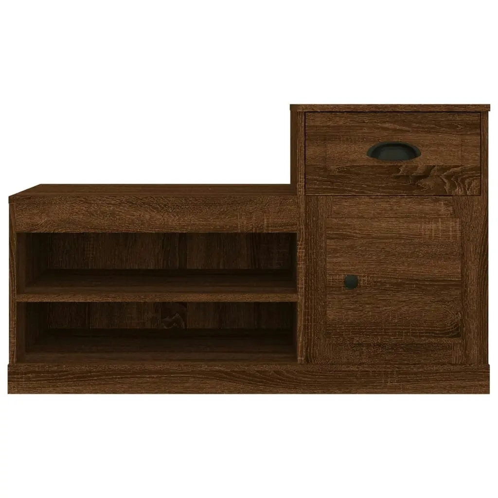 Shoe Cabinet Brown Oak 100x42x60 cm Engineered Wood 816423