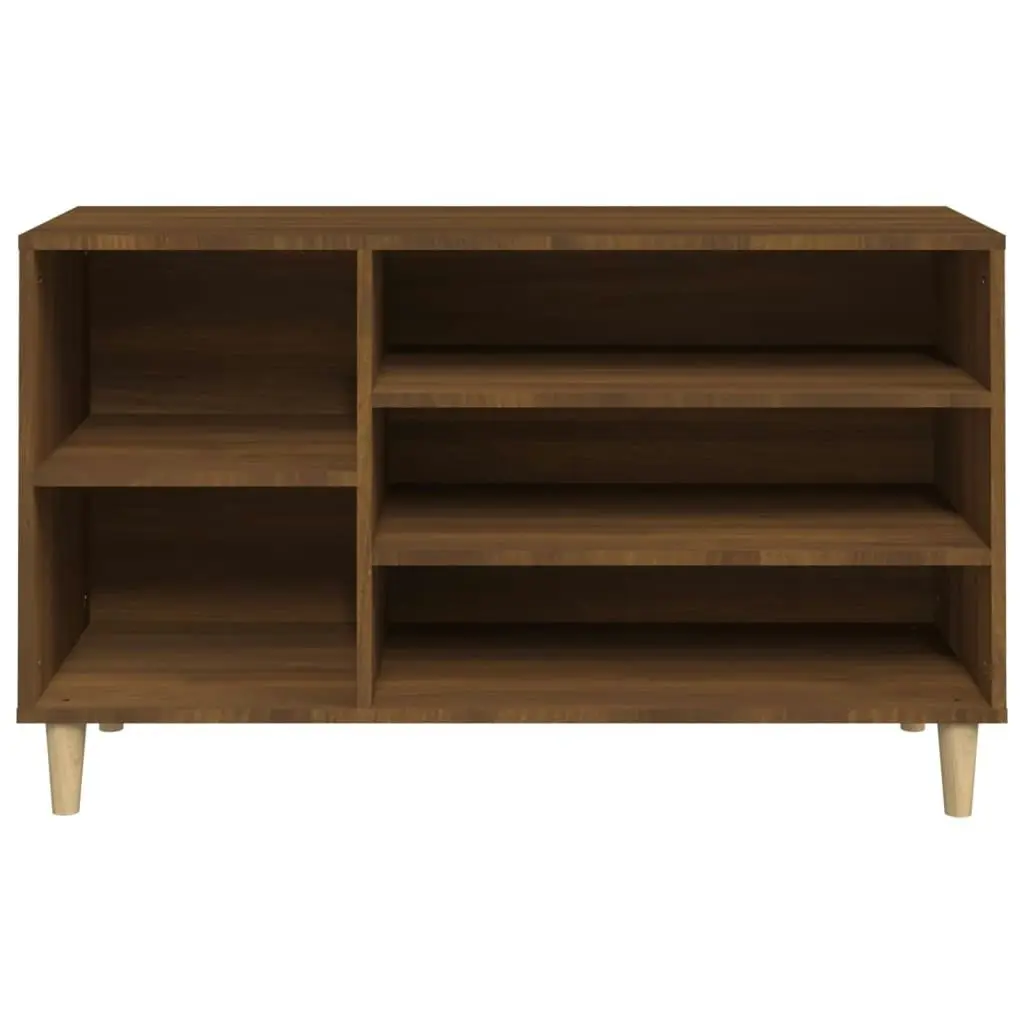 Shoe Cabinet Brown Oak 102x36x60 cm Engineered Wood 819747