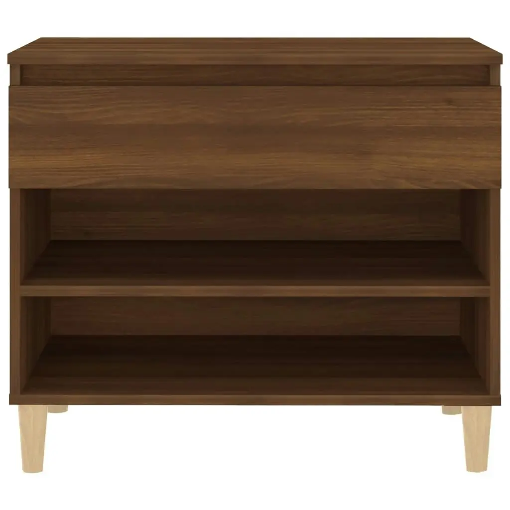 Shoe Cabinet Brown Oak 70x36x60 cm Engineered Wood 819763