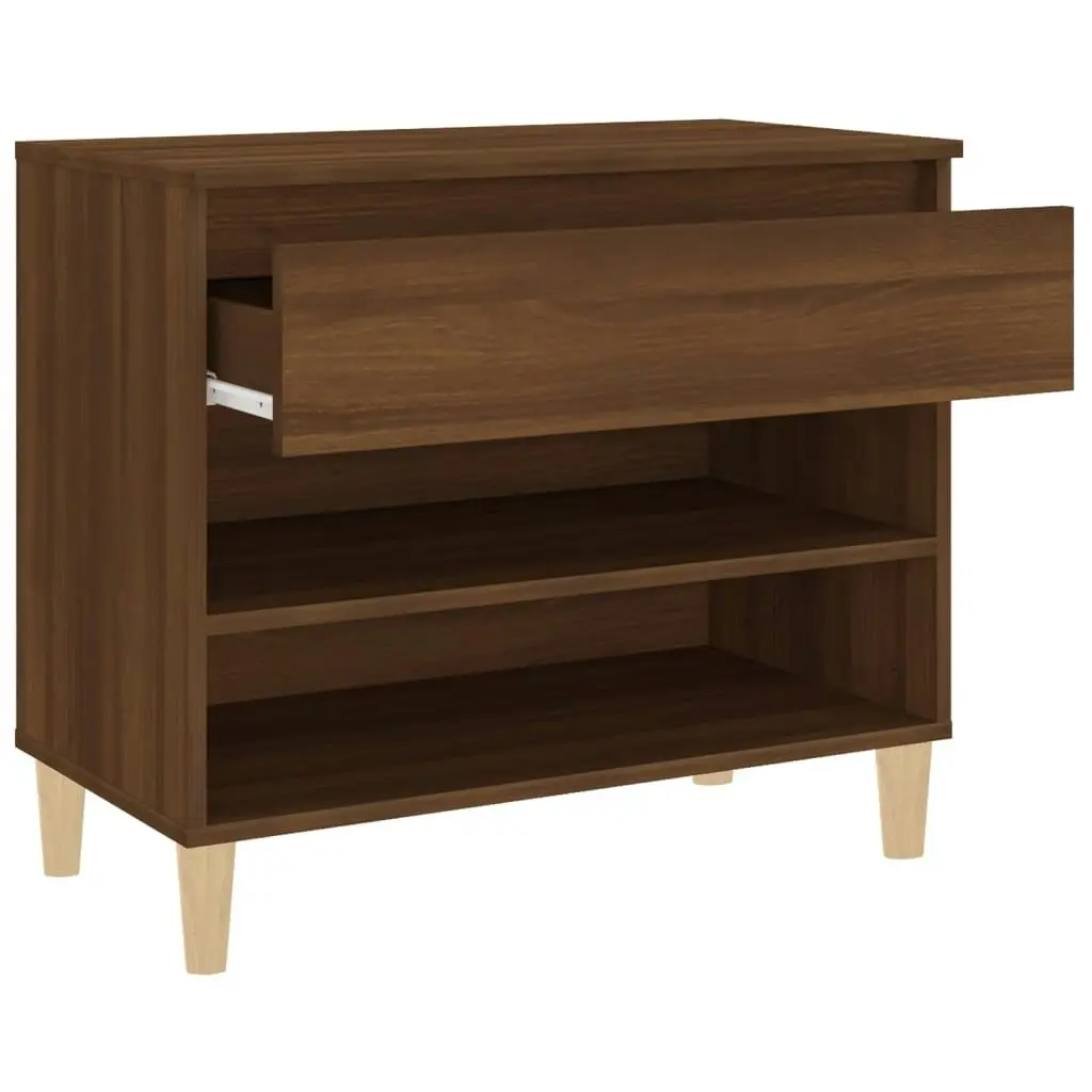 Shoe Cabinet Brown Oak 70x36x60 cm Engineered Wood 819763