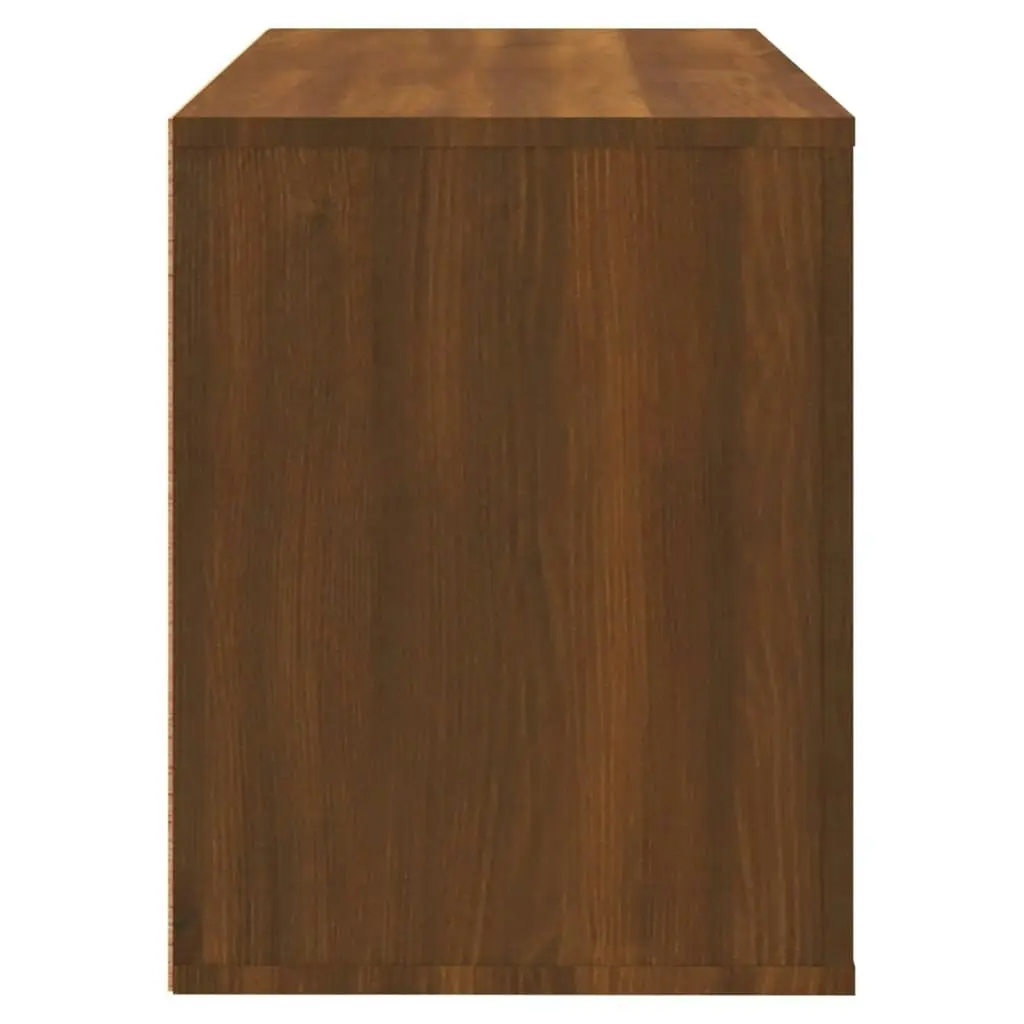 Shoe Cabinet Brown Oak 80x35x45 cm Engineered Wood 816759