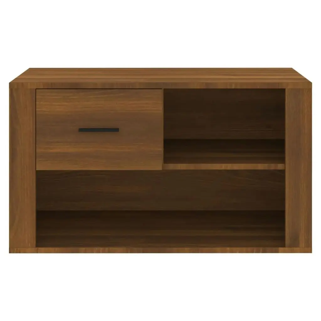 Shoe Cabinet Brown Oak 80x35x45 cm Engineered Wood 816759