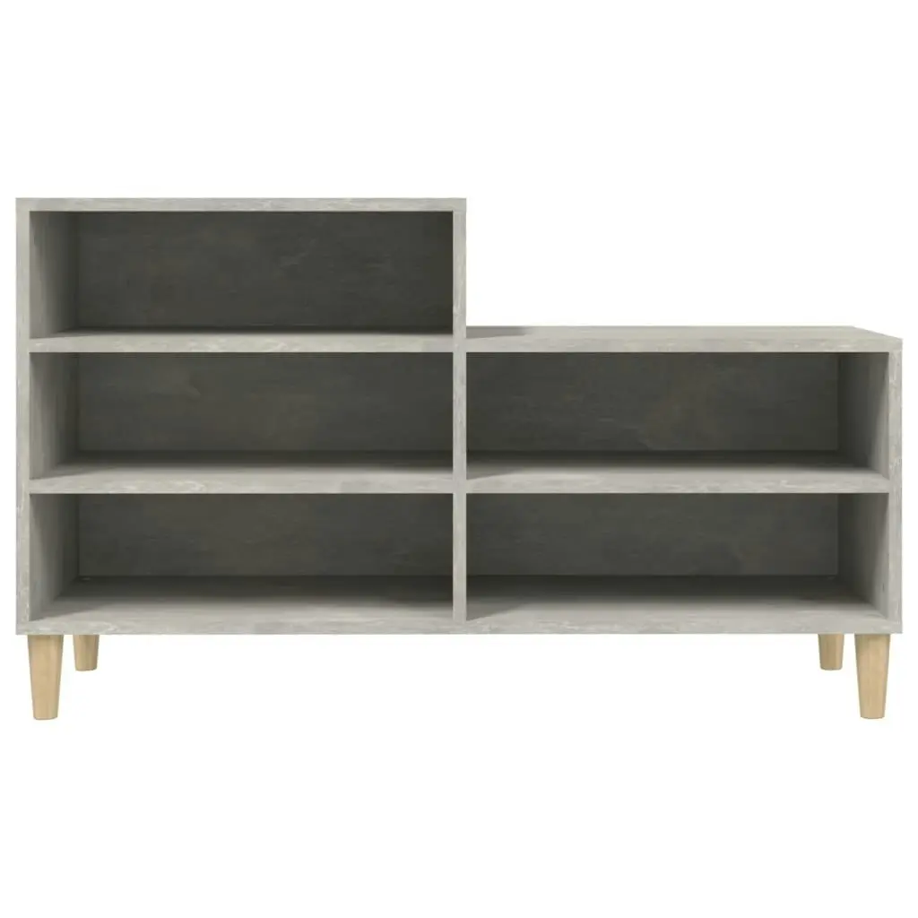 Shoe Cabinet Concrete Grey 102x36x60 cm Engineered Wood 819728