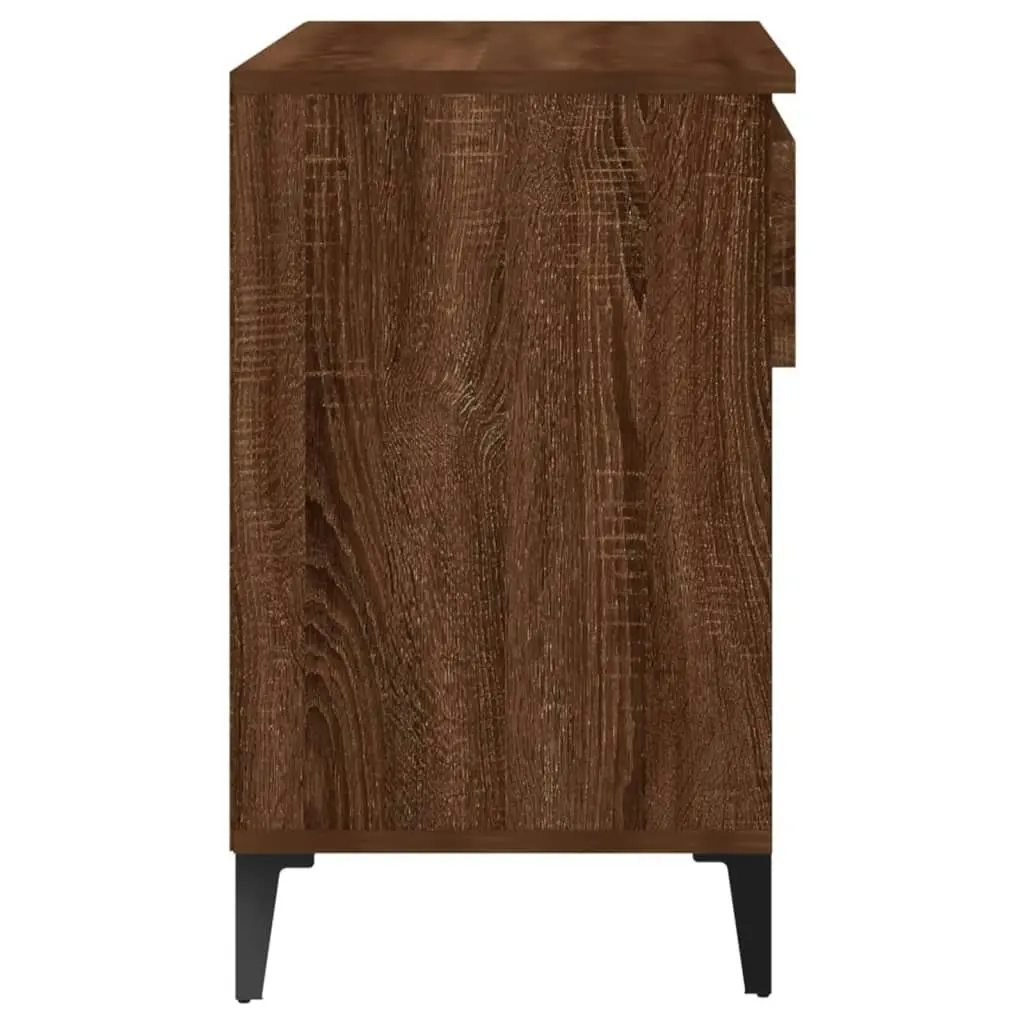 Shoe Cabinet Brown Oak 70x36x60 cm Engineered Wood 819771