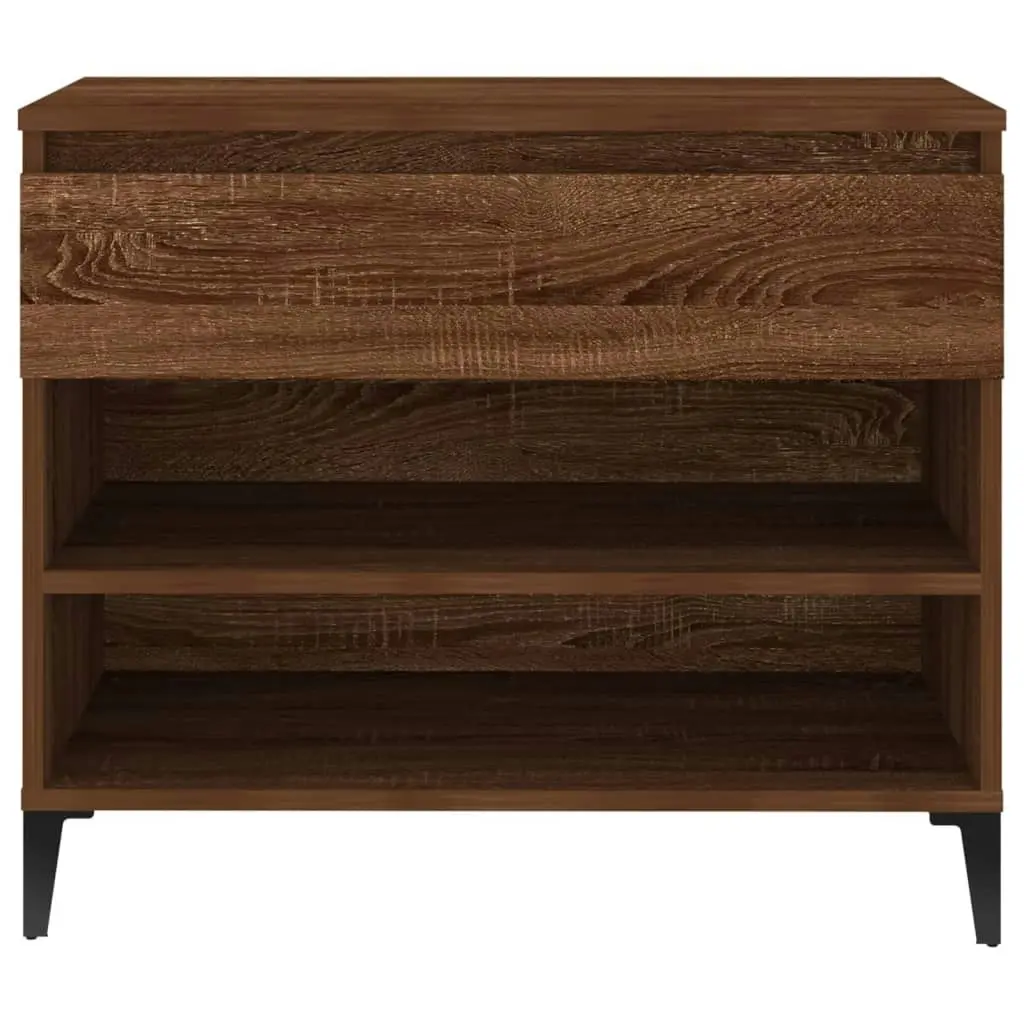 Shoe Cabinet Brown Oak 70x36x60 cm Engineered Wood 819771