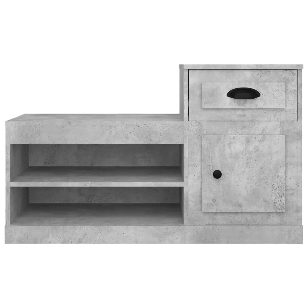 Shoe Cabinet Concrete Grey 100x42x60 cm Engineered Wood 816420