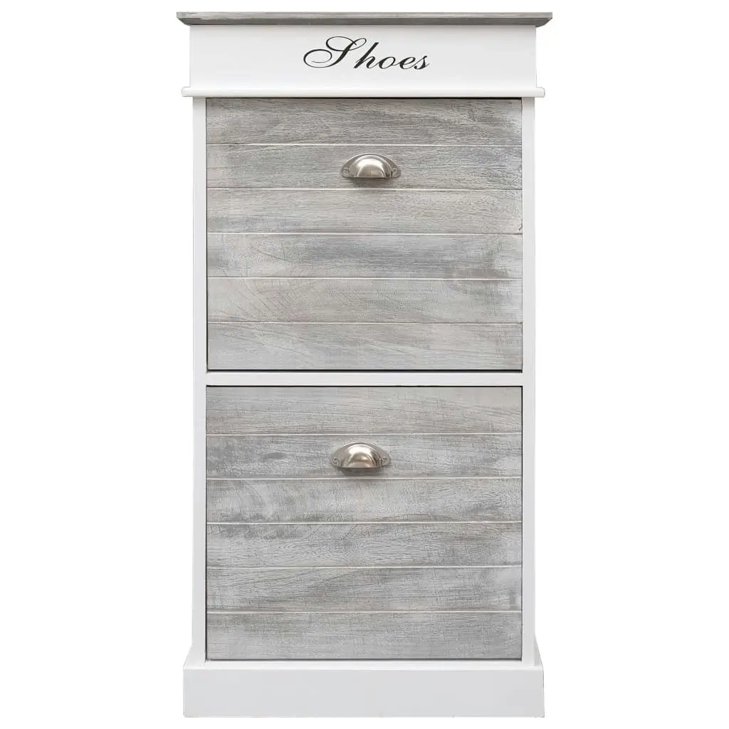 Shoe Cabinet Grey 50x28x98 cm Paulownia Wood 284087