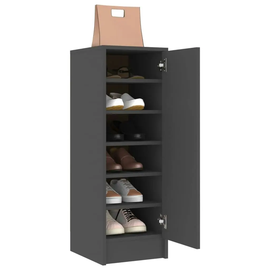 Shoe Cabinet Grey 32x35x92 cm Engineered Wood 808974