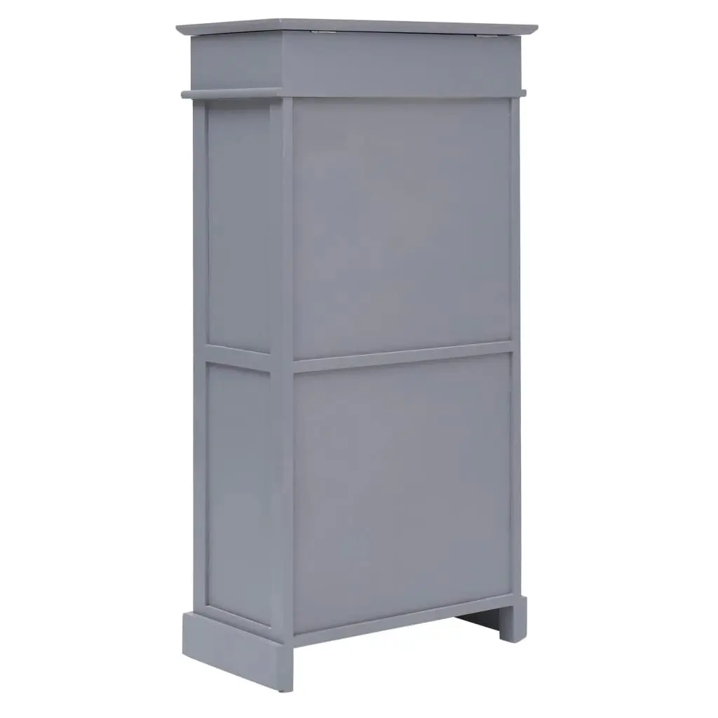 Shoe Cabinet Grey 50x28x98 cm Paulownia Wood 284090