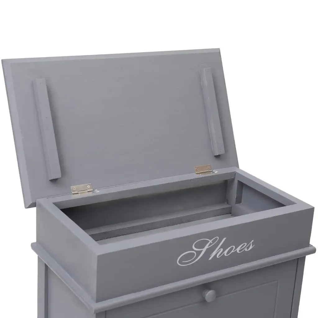 Shoe Cabinet Grey 50x28x98 cm Paulownia Wood 284090