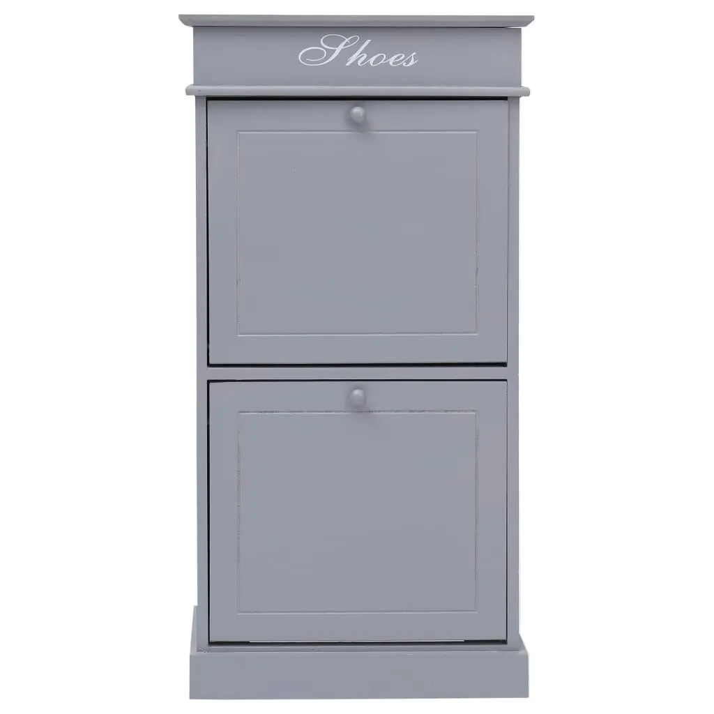 Shoe Cabinet Grey 50x28x98 cm Paulownia Wood 284090