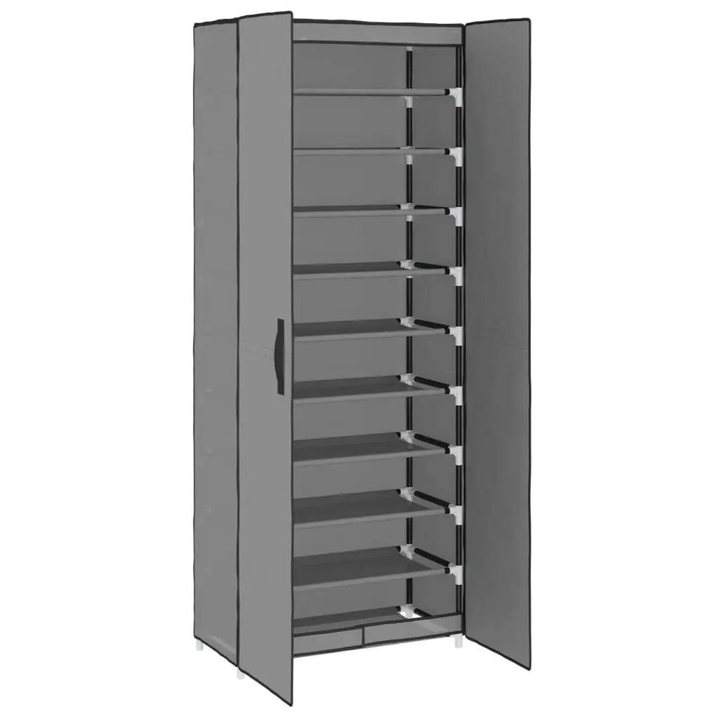 Shoe Cabinet Grey 60x30x166 cm Fabric 337259