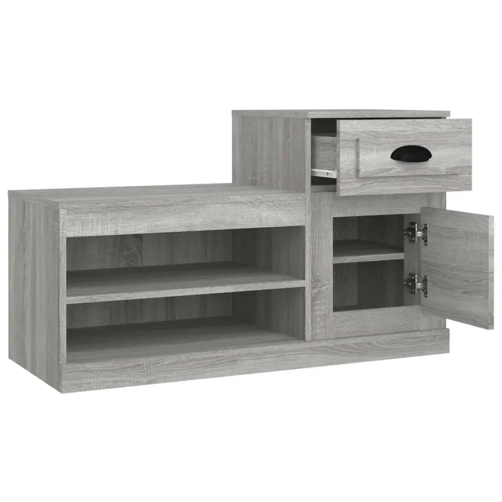 Shoe Cabinet Grey Sonoma 100x42x60 cm Engineered Wood 816422