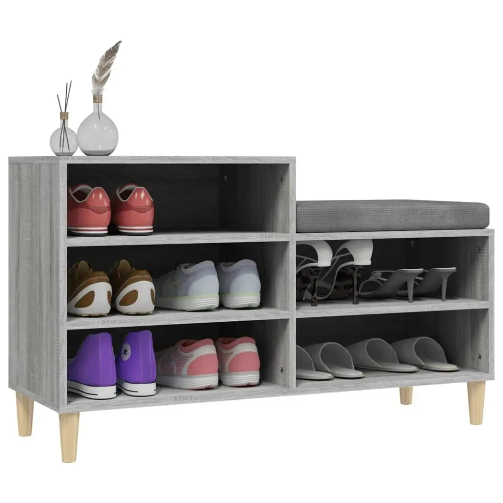 Shoe Cabinet Grey Sonoma 102x36x60 cm Engineered Wood 819730