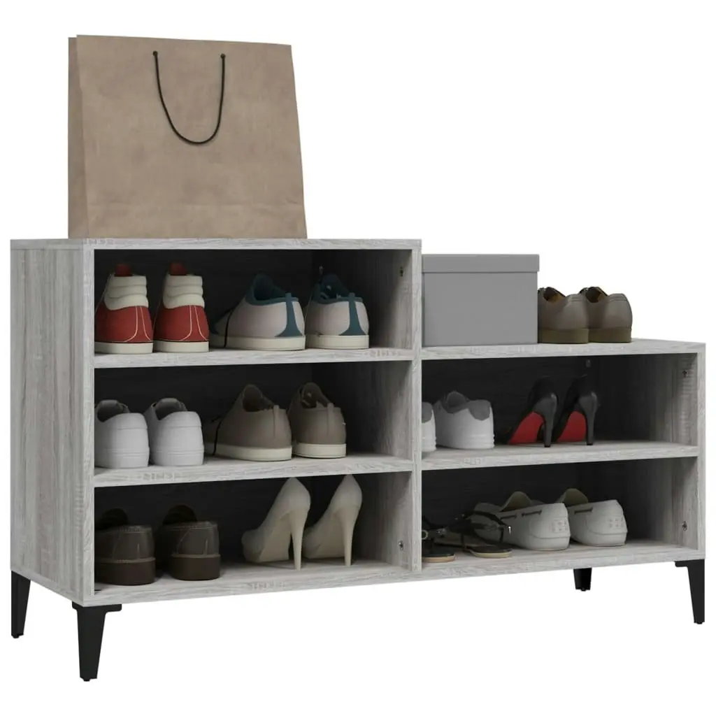 Shoe Cabinet Grey Sonoma 102x36x60 cm Engineered Wood 819738