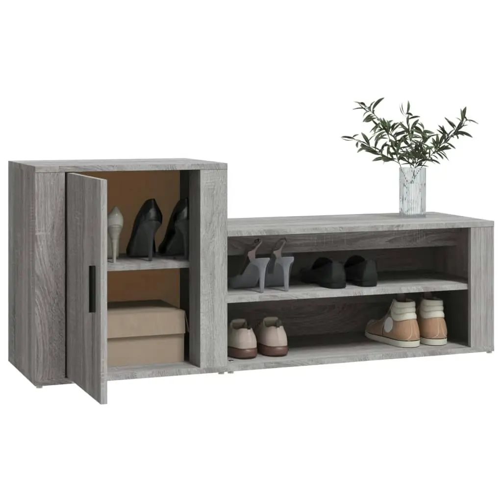 Shoe Cabinet Grey Sonoma 130x35x54 cm Engineered Wood 816750