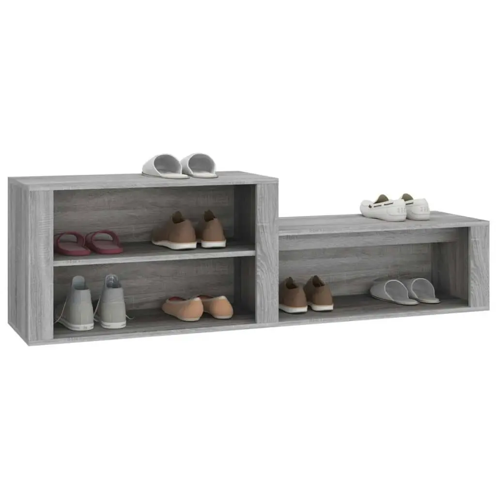 Shoe Cabinet Grey Sonoma 150x35x45 cm Engineered Wood 816918