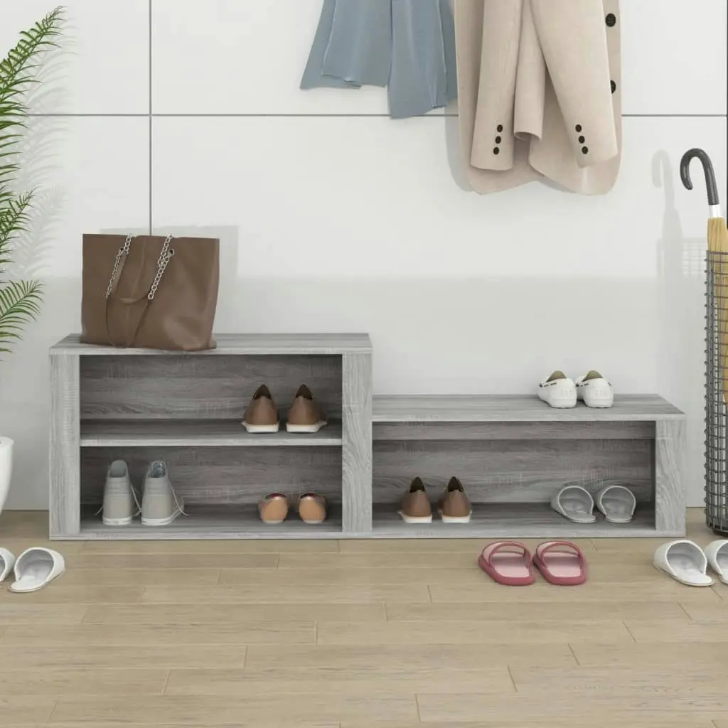 Shoe Cabinet Grey Sonoma 150x35x45 cm Engineered Wood 816918