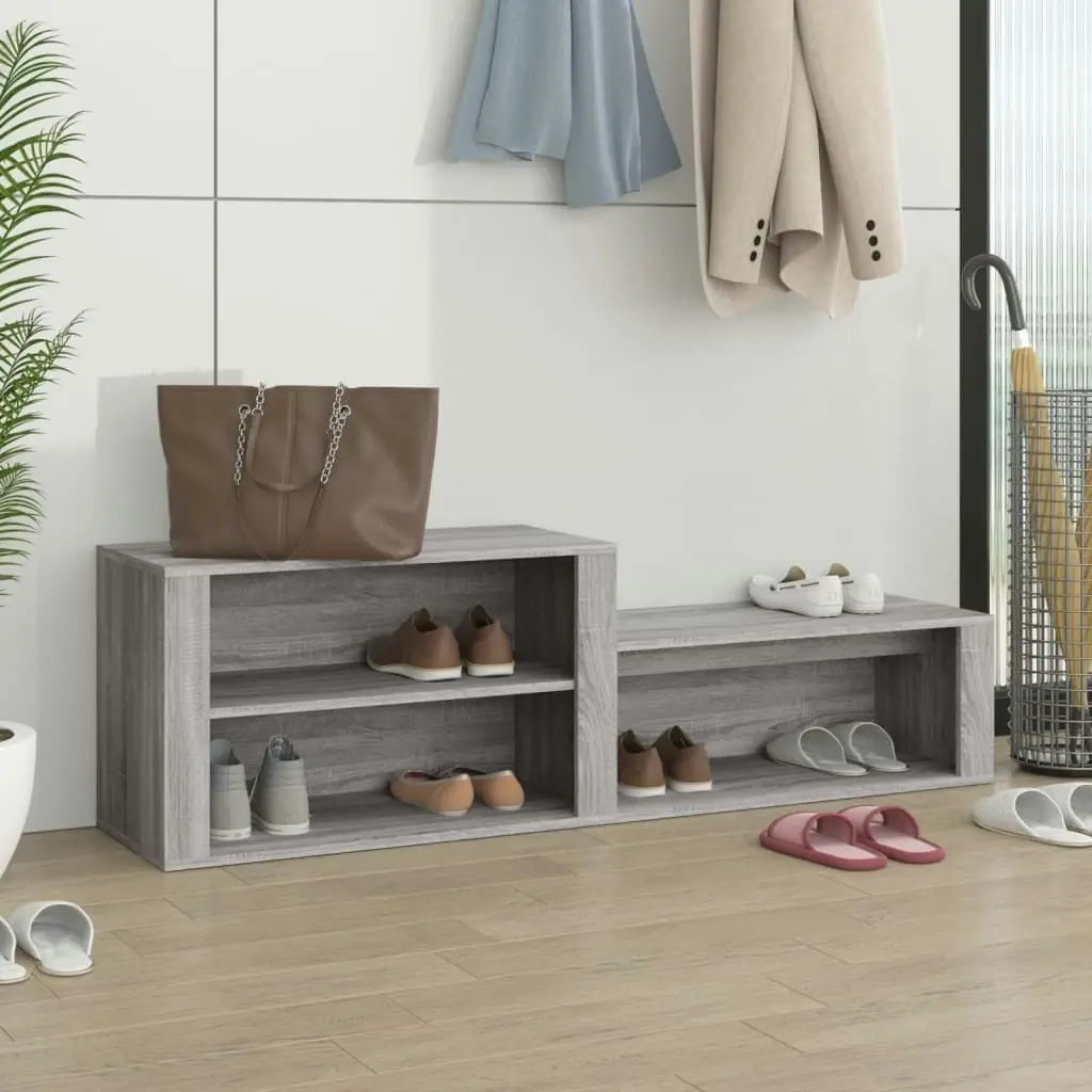 Shoe Cabinet Grey Sonoma 150x35x45 cm Engineered Wood 816918