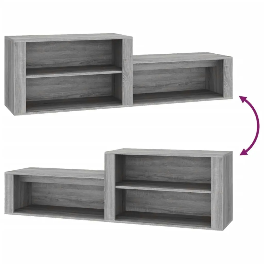 Shoe Cabinet Grey Sonoma 150x35x45 cm Engineered Wood 816918