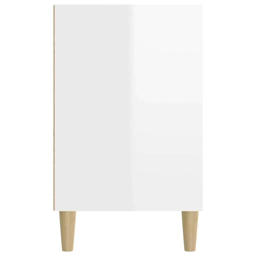 Shoe Cabinet High Gloss White 102x36x60 cm Engineered Wood 819726