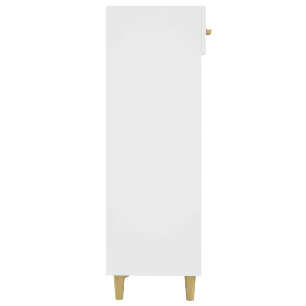 Shoe Cabinet High Gloss White 30x35x105 cm Engineered Wood 812804