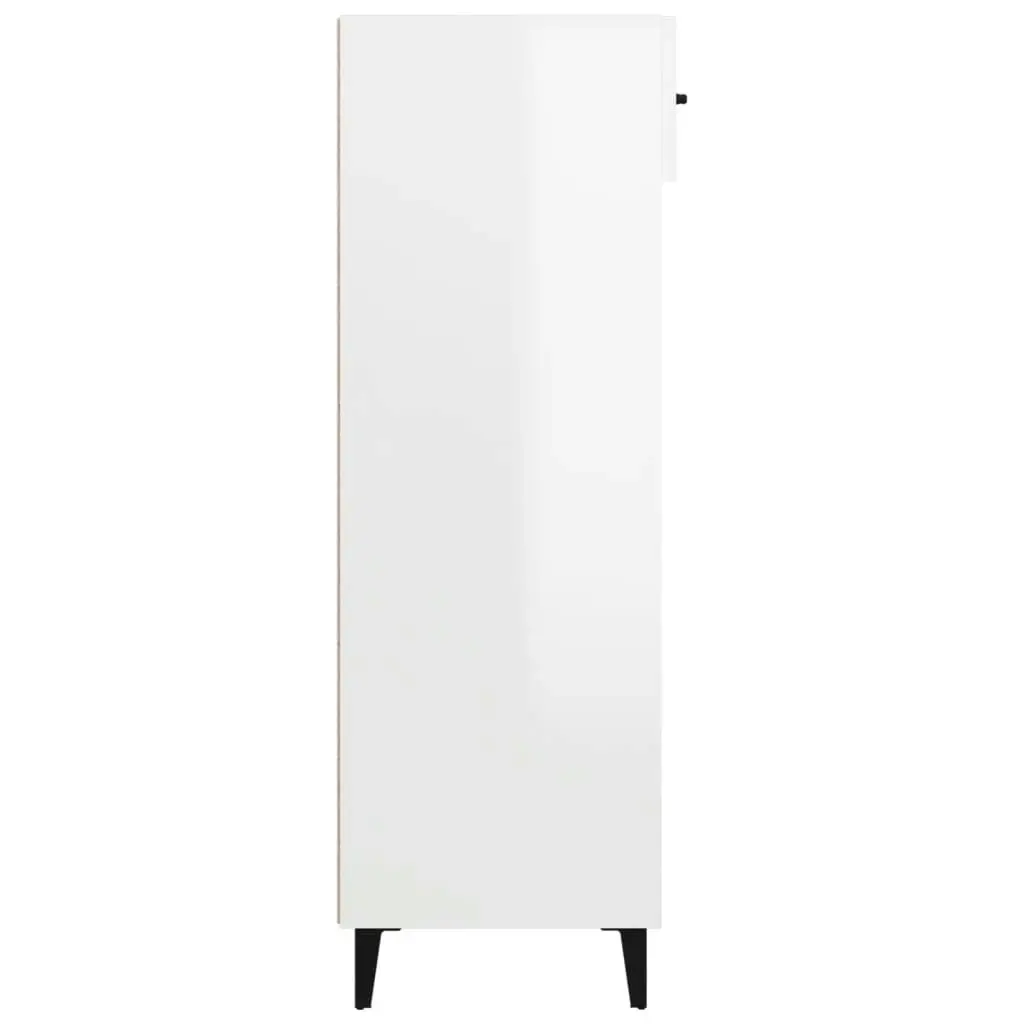 Shoe Cabinet High Gloss White 60x35x105 cm Engineered Wood 812795