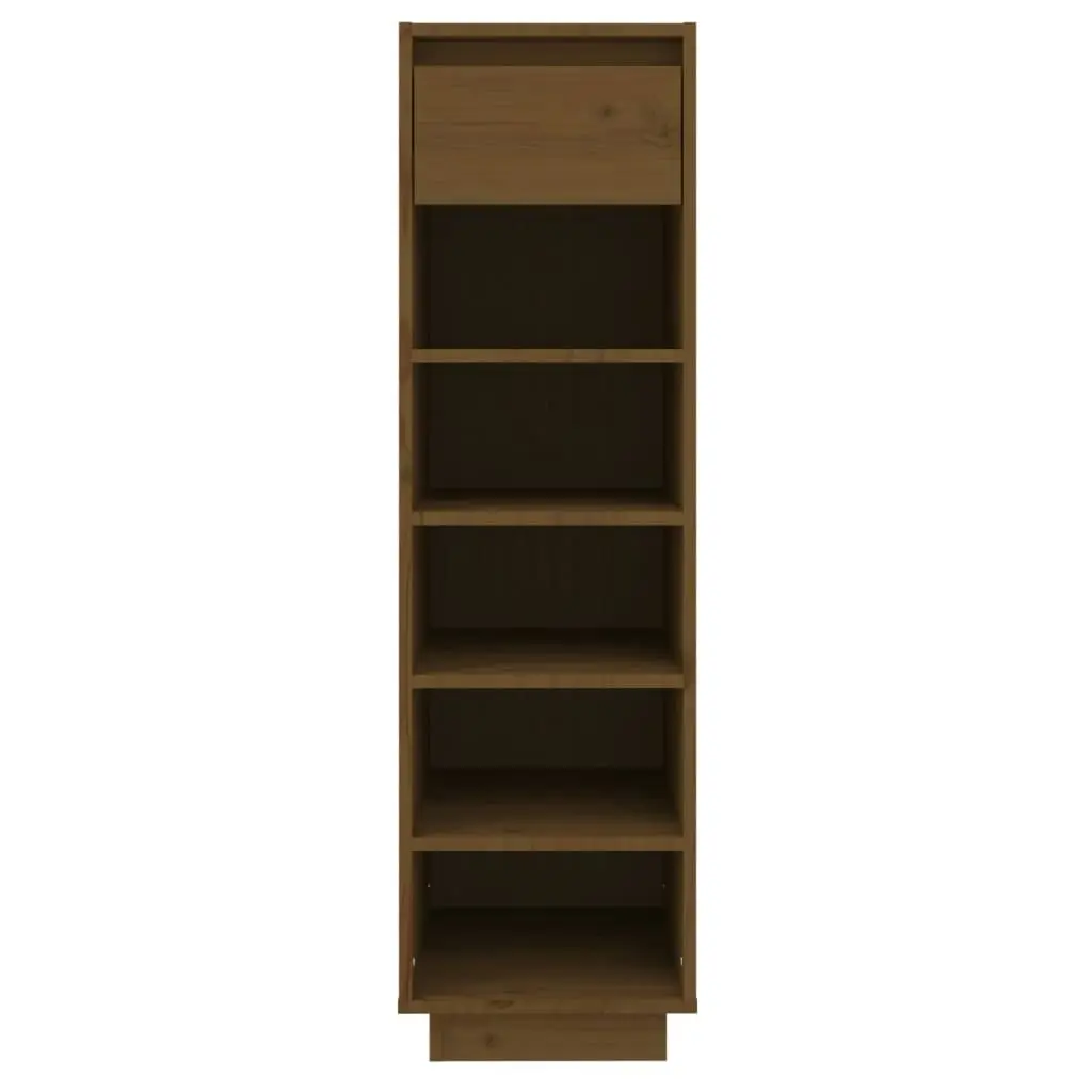 Shoe Cabinet Honey Brown 30x34x105 cm Solid Wood Pine 813558