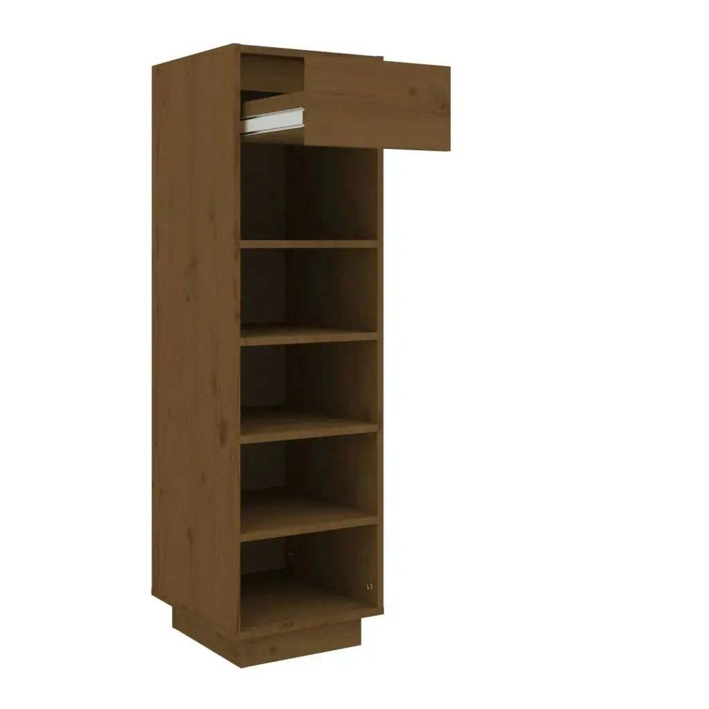 Shoe Cabinet Honey Brown 30x34x105 cm Solid Wood Pine 813558