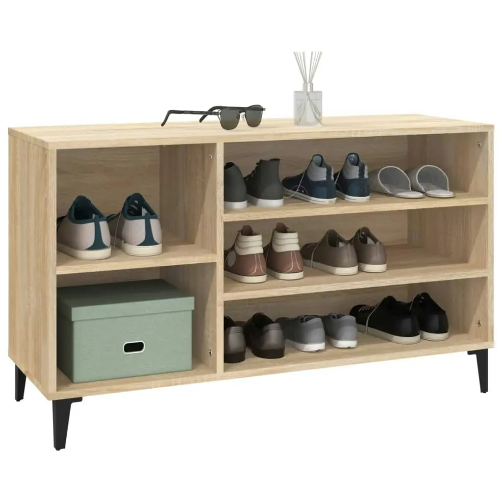 Shoe Cabinet Sonoma Oak 102x36x60 cm Engineered Wood 819751