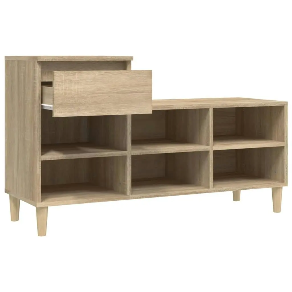 Shoe Cabinet Sonoma Oak 102x36x60 cm Engineered Wood 821207