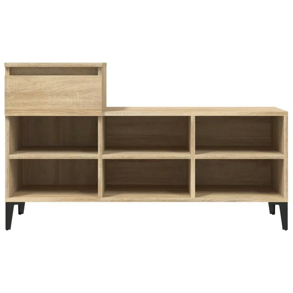 Shoe Cabinet Sonoma Oak 102x36x60 cm Engineered Wood 821215