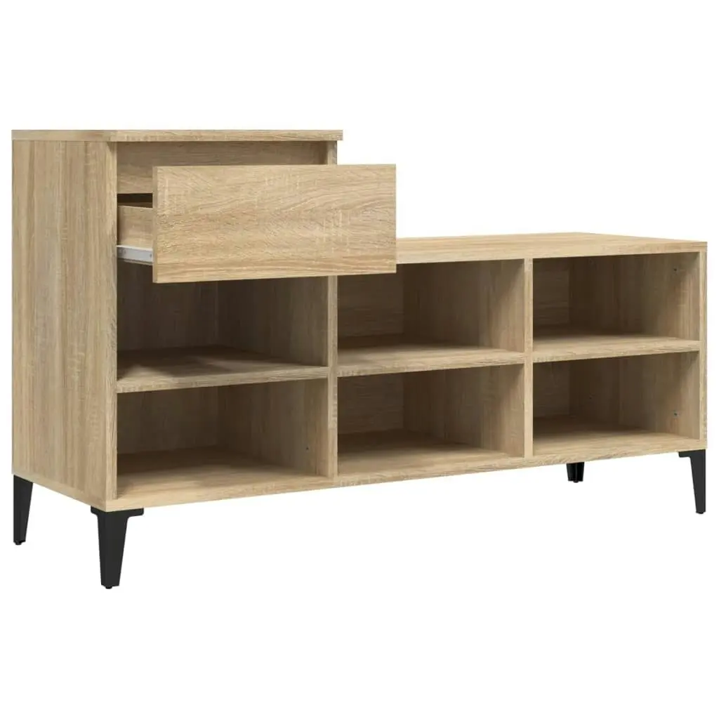 Shoe Cabinet Sonoma Oak 102x36x60 cm Engineered Wood 821215