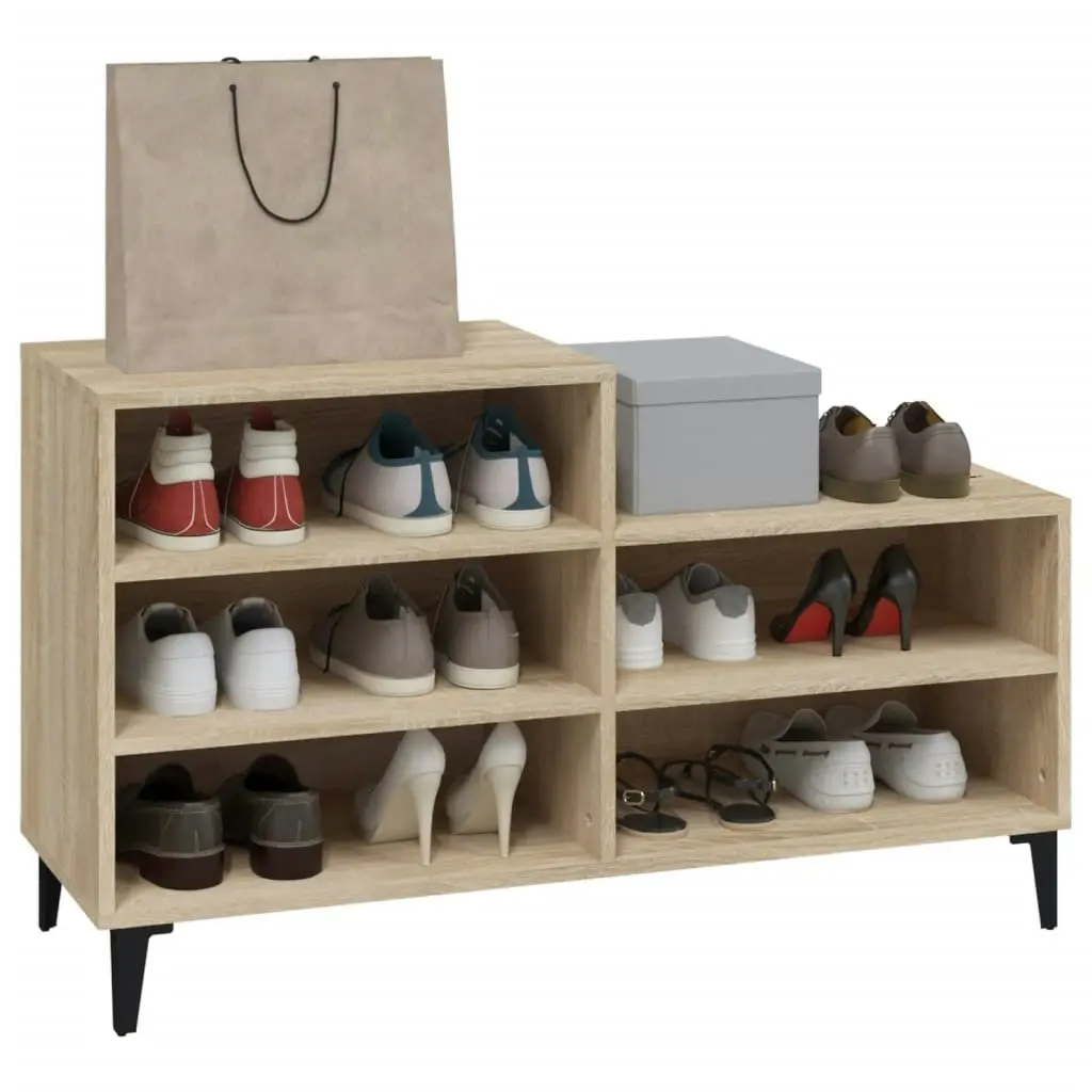 Shoe Cabinet Sonoma Oak 102x36x60 cm Engineered Wood 819735