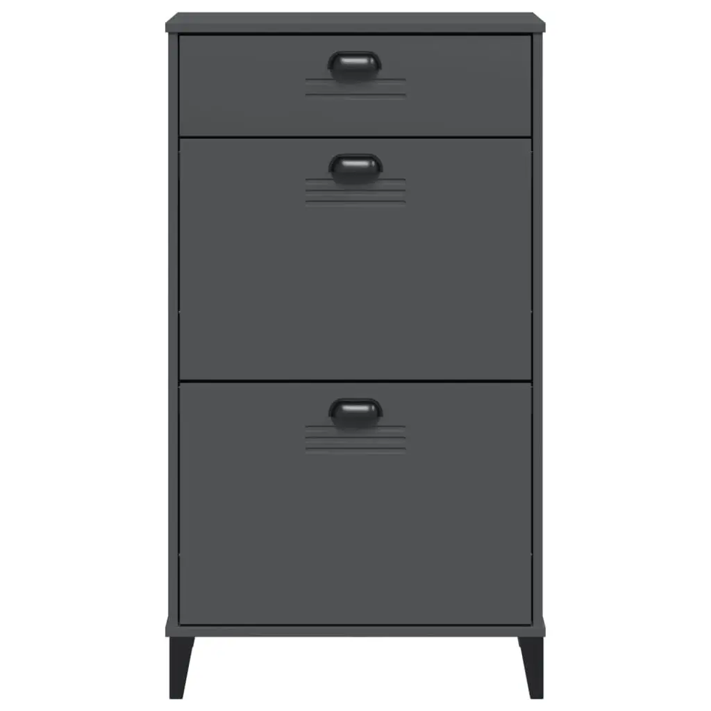 Shoe Cabinet VIKEN Anthracite Grey Engineered Wood 374928