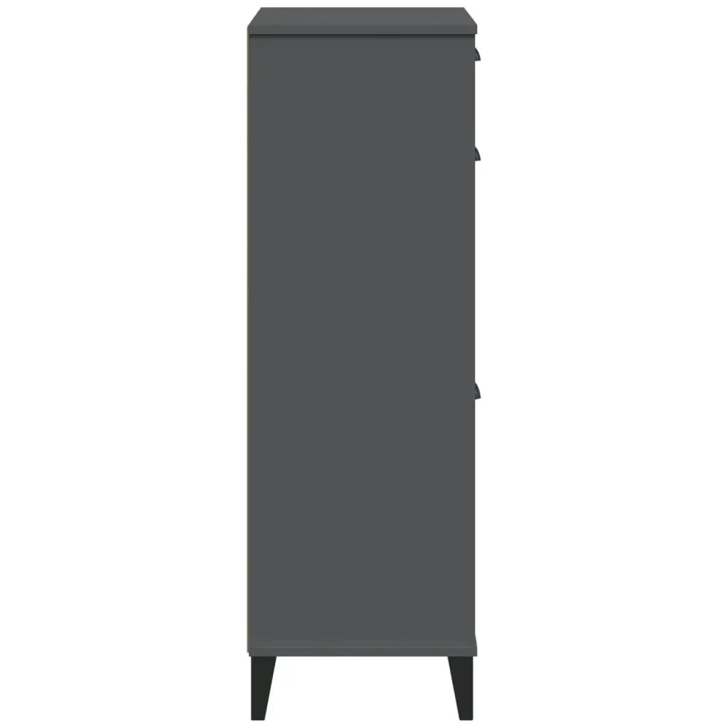 Shoe Cabinet VIKEN Anthracite Grey Engineered Wood 374928