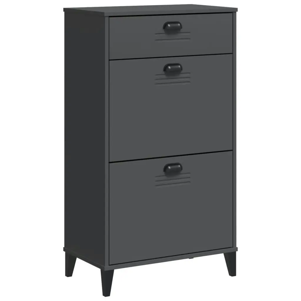 Shoe Cabinet VIKEN Anthracite Grey Engineered Wood 374928