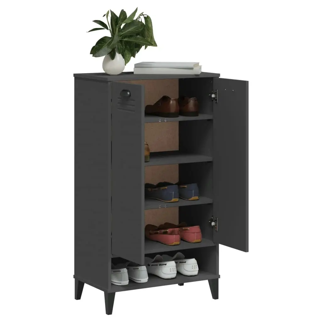 Shoe Cabinet VIKEN Anthracite Grey Engineered Wood 374925