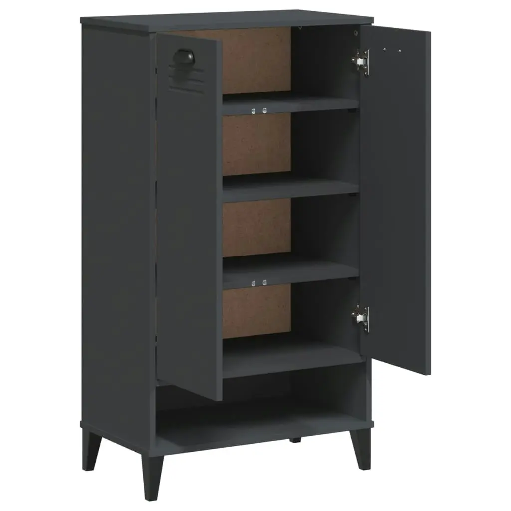 Shoe Cabinet VIKEN Anthracite Grey Engineered Wood 374925