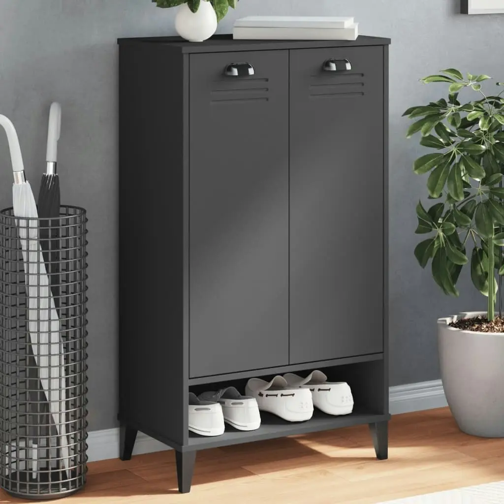 Shoe Cabinet VIKEN Anthracite Grey Engineered Wood 374925