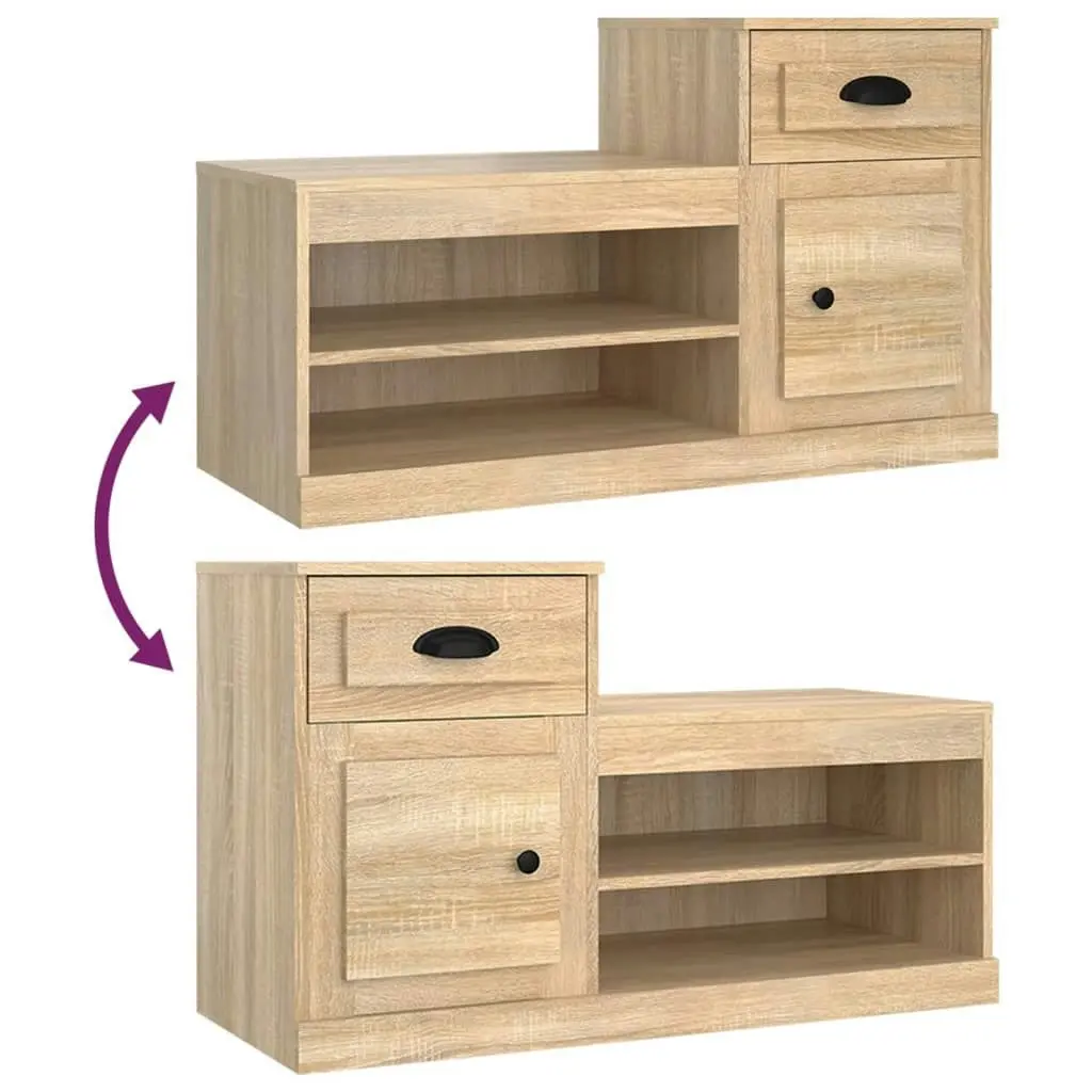 Shoe Cabinet Sonoma Oak 100x42x60 cm Engineered Wood 816419