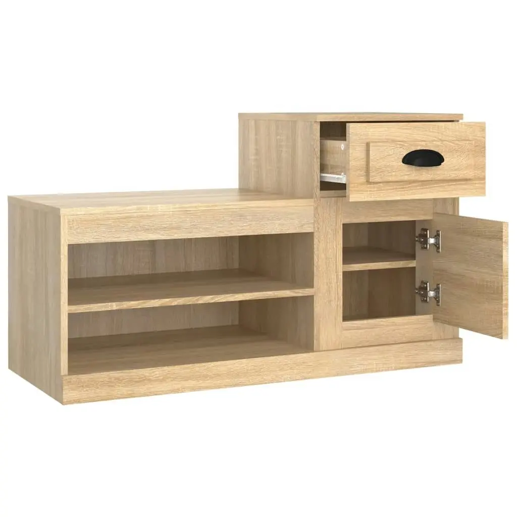 Shoe Cabinet Sonoma Oak 100x42x60 cm Engineered Wood 816419