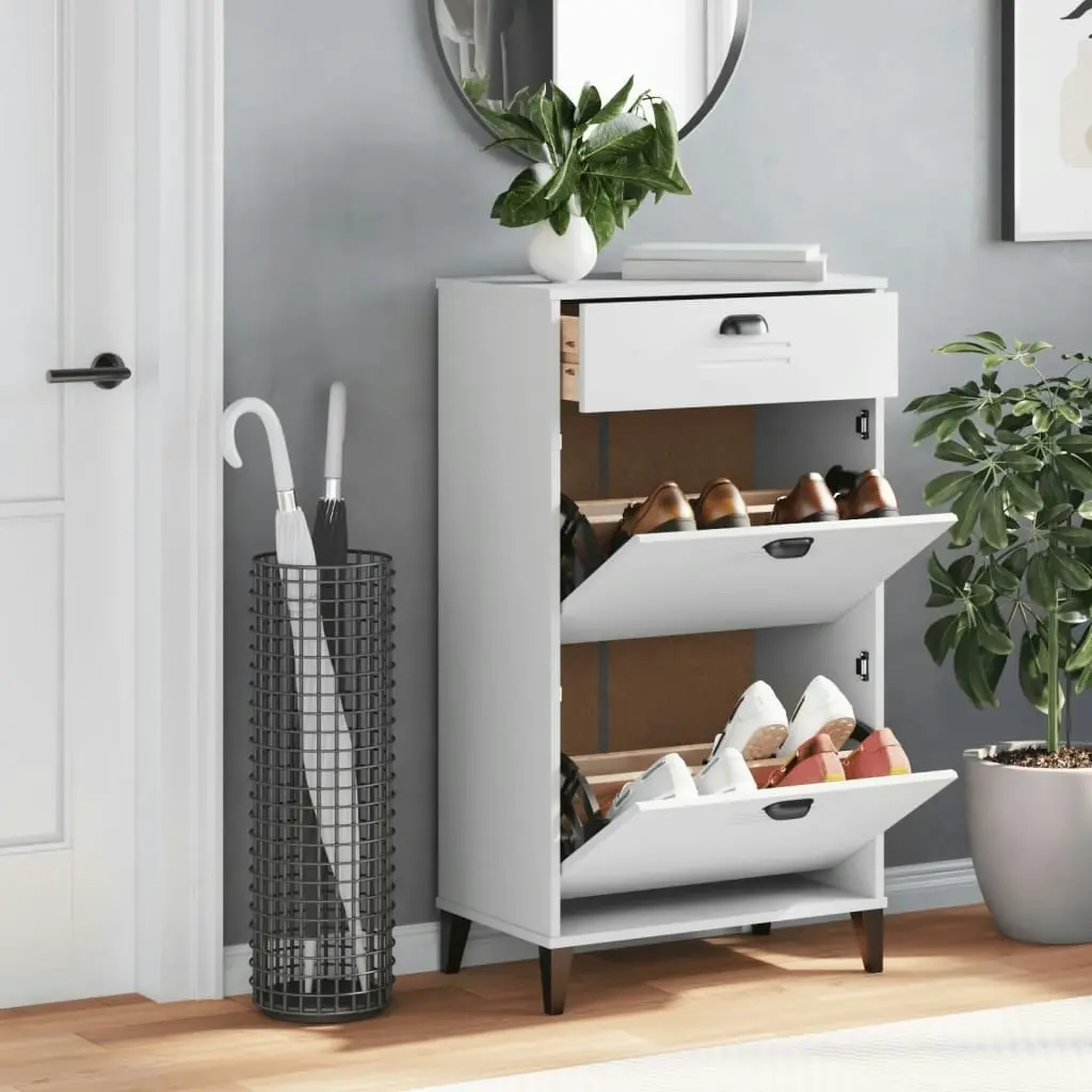 Shoe Cabinet VIKEN White Engineered Wood 374926